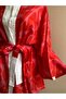 Vina Red Patterned Unisex Kimono - 4