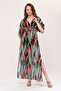 Lolita Black Green Leaf Pattern Beach Dress - 4