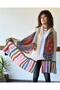 Crochet Cream and Navy Blue Pashmina Shawl 70x190cm - 2