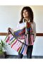 Crochet Cream and Navy Blue Pashmina Shawl 70x190cm - 4