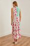 Women's Fuchsia Mint Prevailing Collar Lacing Detail Maxi Woven Dress Elb- 19002217 - 7