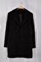 Black Men's Regular Fit Winter Cashmere Coat Tmnaw24Kb00003 - 6