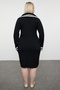 Black Sailor Collar Premium Soft Fabric Knitwear Dress Tbbaw25Ah00006 - 5