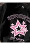 Kids' Black Superstar Printed Top and Bottom 100% Cotton T-Shirt and Shorts Set - 4