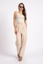 Women's Summer 2445 Silvery Strap Knitwear Bluz Beige