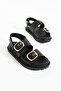 Buckled Flat Slippers - Sandals - 3