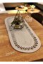Modernin Natural Jute, Patterned, Gray, Placemat, Table, Coffee Table Cloth Runner. 35x100 - 3