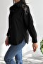 سترة سوداء مطرزة بأزرار كبس للنساء - 4