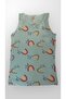 Girl's Green Cotton Rainbow Patterned Athlete Boxer Set - 2