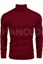 Burgundy Turtleneck Men's Knitwear Turtleneck Sweater