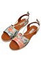 Women's Vegan Leather Multicolor Lace-up Sandals - Be A Flamingo Design - 2