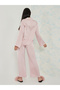 Solid Piped Button Through Shirt & Pyjama Set - 5