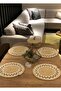 4 Pieces of Tableware, 1 Piece of Bread Basket, Jute Plate, Placemat, Plate, Bread Basket - 6