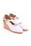 Real Handmade Straw Wedge Heel Linen Straw Espadrille Handmade - 2