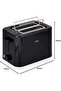 Toaster 900W, 2 slots, Bun warmer, Intelligent heating control, auto off. 8 heat - HT 1010 - 6