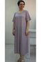 Rose dried print short-sleeved combed cotton Viscose Dress - 6