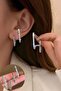 Women's Trent Silver Zircon Stone Earrings - 2