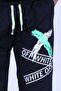 X Printed Kangaroo Pocket Hooded Boy's Bottom-Top Tracksuit Set - 6