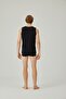 Men's Black V-Neck Wide Strap Undershirt - 3