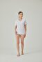 White V Neck Regular Fit Women's Premium Undershirt Short Sleeve