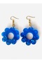 EARRINGS - TRANSPARENT BLUE Glittery FLOWER EARRINGS - 2