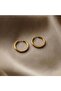 Gold Steel Hoop Earrings