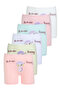 Girl's Colorful Printed SHORTS 6 Pieces 6110