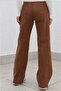 Sl Kahve Palazzo Jeans %100 High Waist Raat - 4