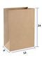 50 Pieces Square Bottom (Upright Standing) Thick Kraft Gift Paper Bag Paper Size 12x24 - 2