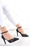 Kaylee Black Satin Mesh Stoned Stiletto 9 Cm - 2