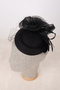 Stylish Bridal Cap with Pearl and Feather Detail Bridal Wedding Hat - 3