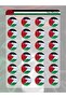 Free Palestine Free Palestine Sticker Set 1 Sheet A4 3,8 CM 24 PCS - 2