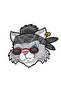 Cool Cat Car, Motorcycle, Helmet, Laptop Sticker 14x12 Cm