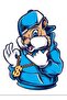 Cool Squirrel Sticker with 14X10 cm Necklace - Auto, Motorcycle, Helmet, Laptop