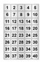 Table Number, Cabinet Number Metal 1 - 40 (5X5Cm Back Adhesive)