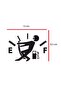 Car Fuel Tank Cover Sticker Car Sticker Auto Sticker Black 13x9,5cm - 2
