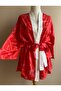 Vina Red Patterned Unisex Kimono