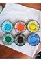 Tea Plate Authentic Pattern Tile Lace Embossment 6 Pieces - 2