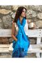 Pashmina Shawl Turquoise Color Single Size 70X185 50% Modal 50% Silk - 4