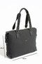 Women's Large Size Sports Model Suitcase Size Long Strap Hand & Shoulder Bag Black 1106 - 4