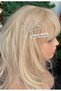 Trendy fashion oversized gold metal crystal embellished star side buckle - 3