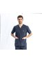 Doctor Nurse Dentist Healthcare Medical Staff Call Out V-Neck Jersey Top Coat Navy Blue Men - 2