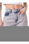 Light Blue Faded Effect Wideleg Jeans - 2