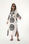 Women's Tasseled Double Slit Oversize 100% Cotton Summer Dress - 6