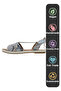 Women's Vegan Leather Multicolor Lace-up Sandals - That's Amore from Italy Design - 7