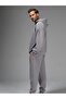 Men's Smoked 3 Thread Cotton Comfortable Oversize Tracksuit Set with Elastic Legs - 2