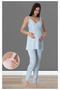 Women's Maternity Pajamas and Nightgown Set - 3