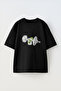 Unisex Gym Tonic Wall and Art Print Design Printed Cotton Black Oversize T-Shirt