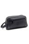 Vegan Leather 3-Compartment Personal Care and Daily Travel Bag Large Volume Handbag Black Wpt5023