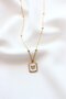 Stainless 316L Steel Necklace - Mother of Pearl Butterfly Medallion - Non-Tarnish Necklace - 3